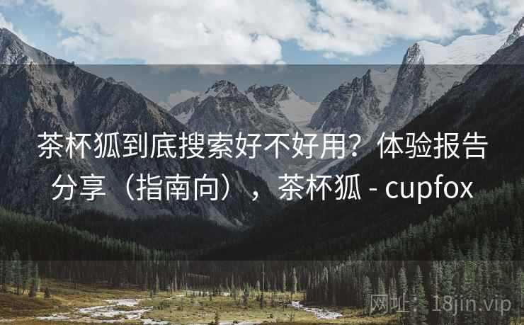 茶杯狐到底搜索好不好用？体验报告分享（指南向），茶杯狐 - cupfox