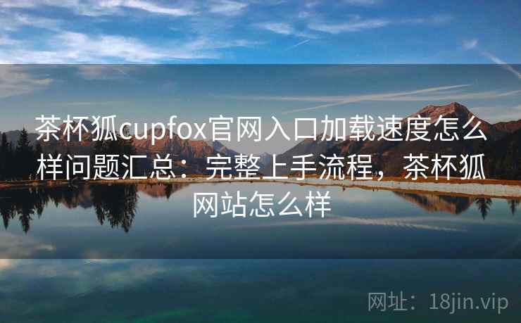 茶杯狐cupfox官网入口加载速度怎么样问题汇总：完整上手流程，茶杯狐网站怎么样