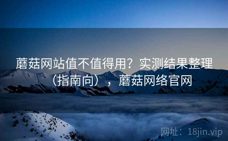 蘑菇网站值不值得用？实测结果整理（指南向），蘑菇网络官网