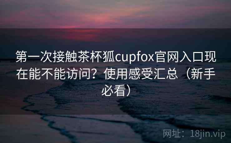 第一次接触茶杯狐cupfox官网入口现在能不能访问？使用感受汇总（新手必看）