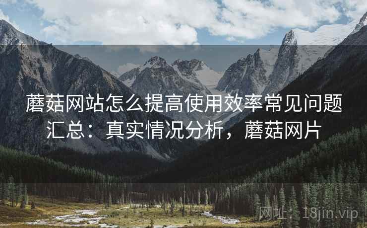 蘑菇网站怎么提高使用效率常见问题汇总：真实情况分析，蘑菇网片