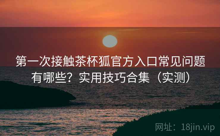 第一次接触茶杯狐官方入口常见问题有哪些？实用技巧合集（实测）